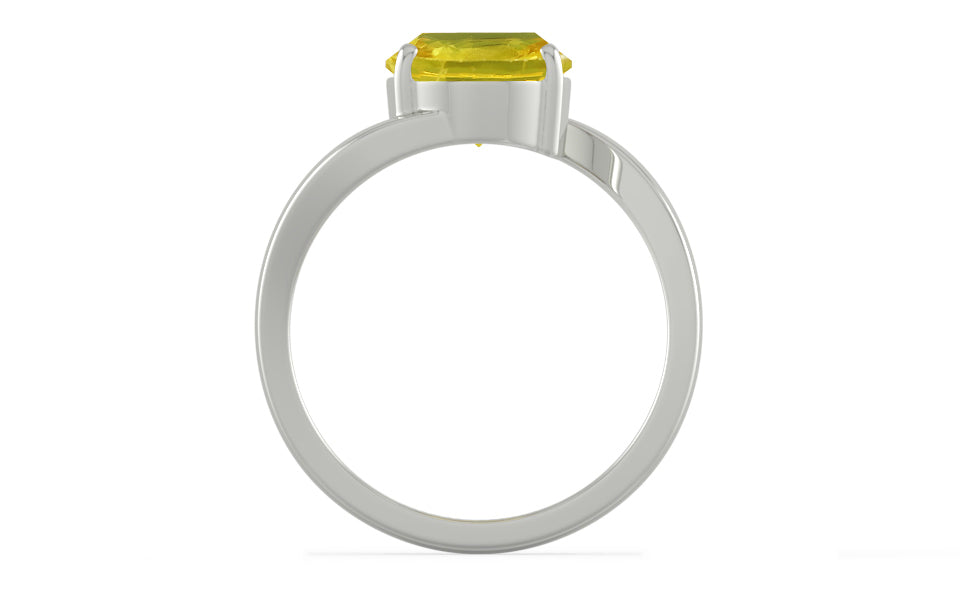 Sterling Silver Thailand Yellow Sapphire Ring Limited Quality (R2)