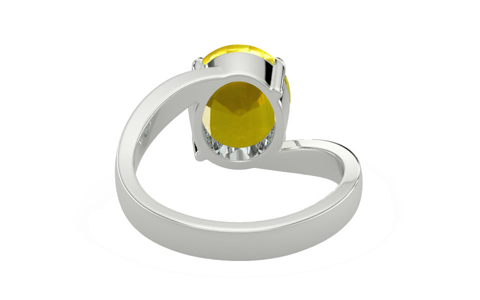 Sterling Silver Thailand Yellow Sapphire Ring Limited Quality (R2)