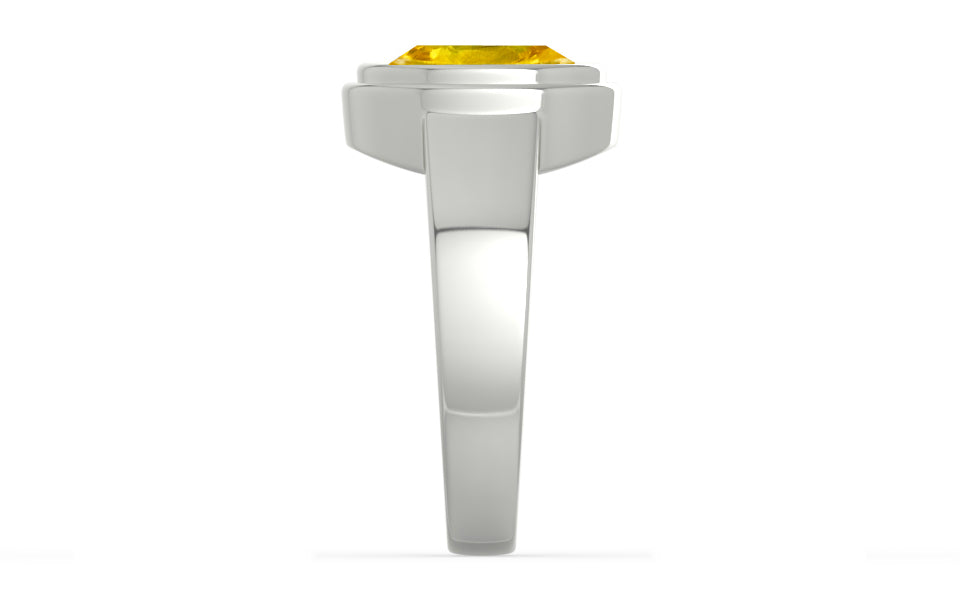 Sterling Silver Thailand Yellow Sapphire Ring Limited Quality (R3)