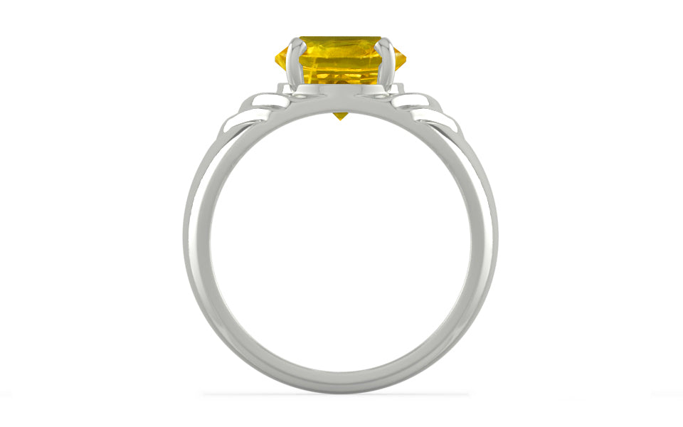 Sterling Silver Thailand Yellow Sapphire Ring Limited Quality (R4)