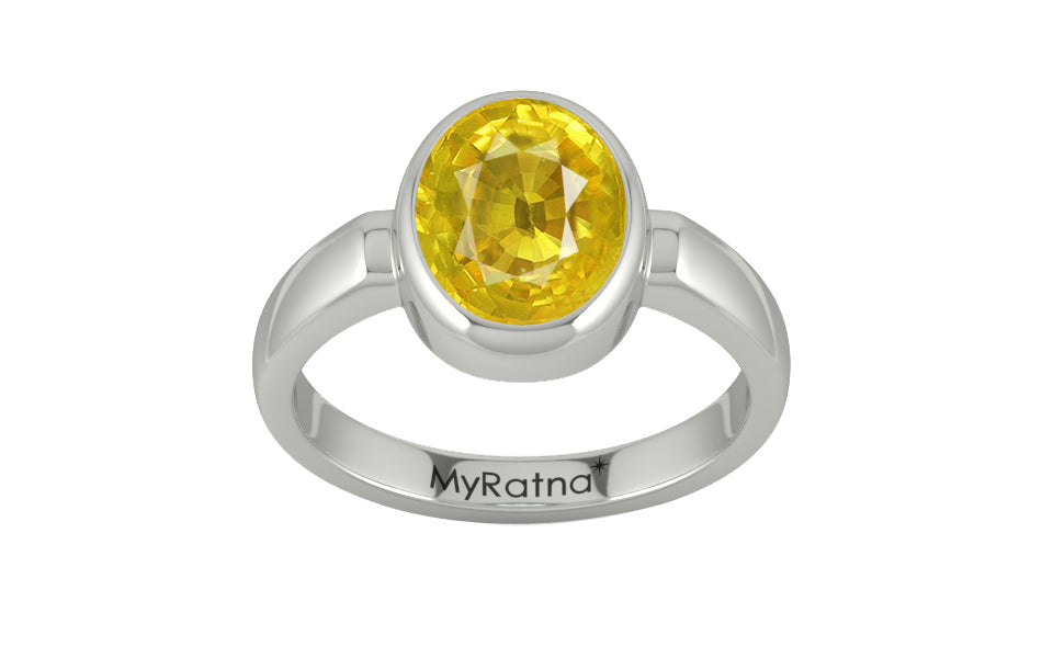 Sterling Silver Thailand Yellow Sapphire Ring Limited Quality (R6)