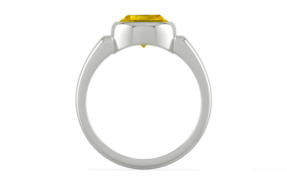 Sterling Silver Thailand Yellow Sapphire Ring Limited Quality (R6)