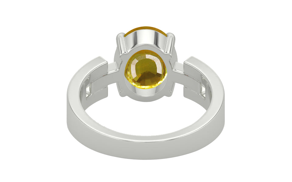 Sterling Silver Thailand Yellow Sapphire Ring Limited Quality (R8)