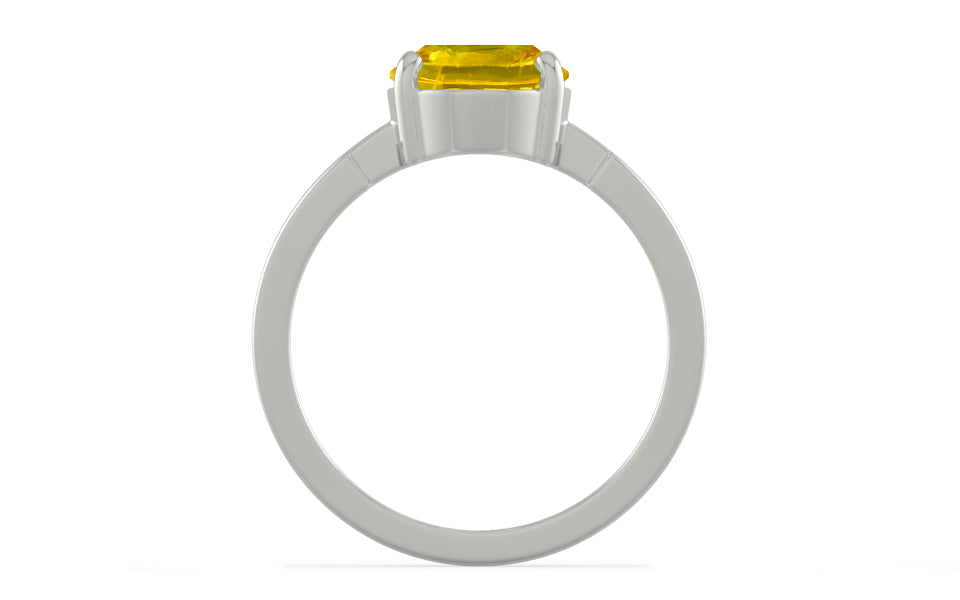 Sterling Silver Thailand Yellow Sapphire Ring Limited Quality (R8)
