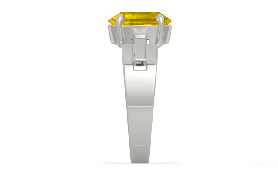 Sterling Silver Thailand Yellow Sapphire Ring Limited Quality (R8)