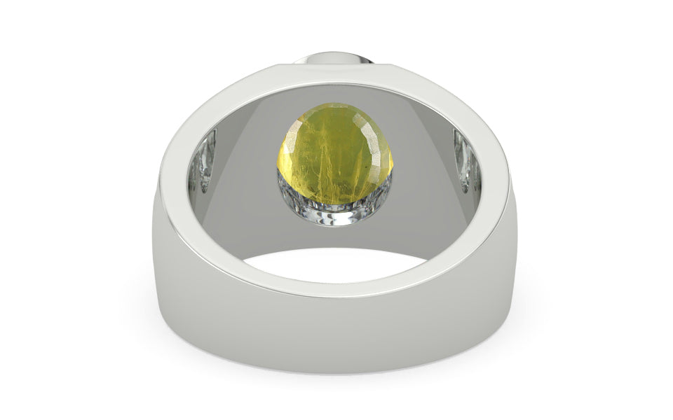 Sterling Silver Thailand Yellow Sapphire Ring Prime Quality (R1)