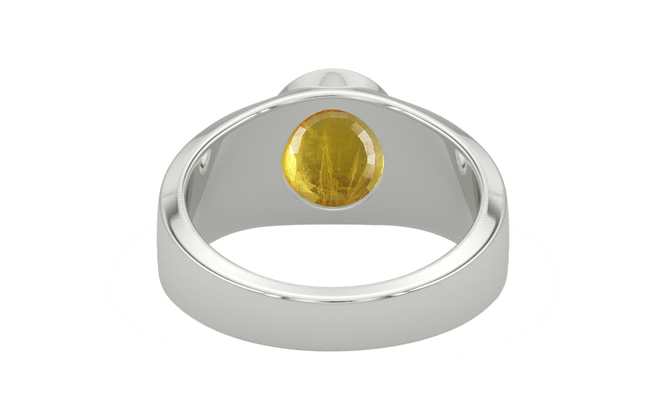 Sterling Silver Thailand Yellow Sapphire Ring Prime Quality (R10)