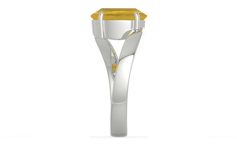 Sterling Silver Thailand Yellow Sapphire Ring Prime Quality (R2)