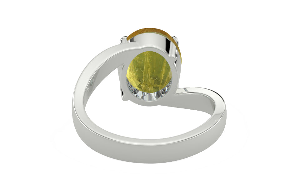 Sterling Silver Thailand Yellow Sapphire Ring Prime Quality (R2)