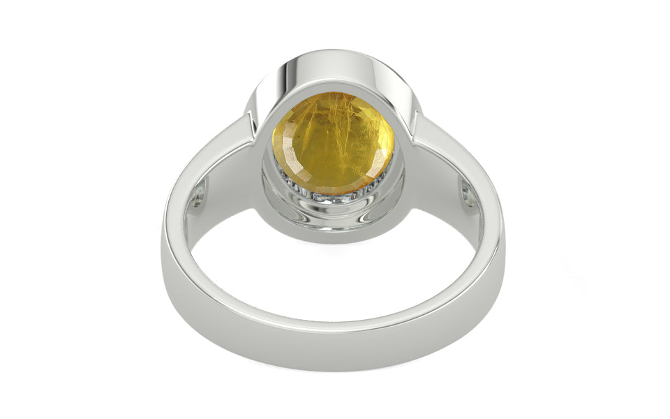 Sterling Silver Thailand Yellow Sapphire Ring Prime Quality (R3)