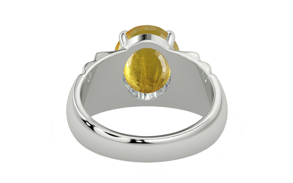 Sterling Silver Thailand Yellow Sapphire Ring Prime Quality (R4)