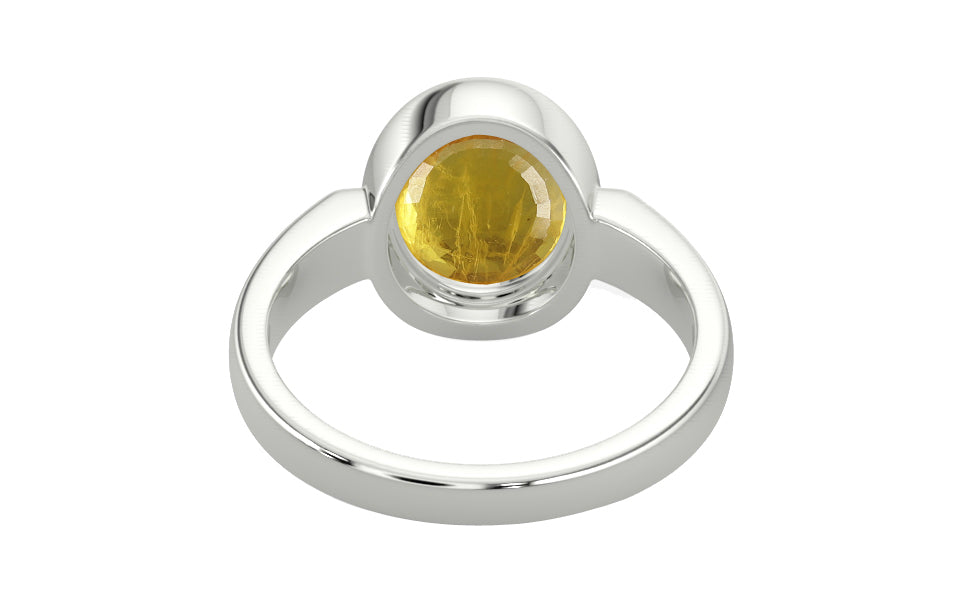 Sterling Silver Thailand Yellow Sapphire Ring Prime Quality (R6)