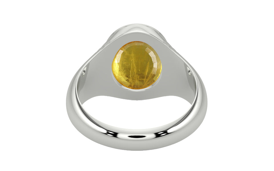 Sterling Silver Thailand Yellow Sapphire Ring Prime Quality (R7)
