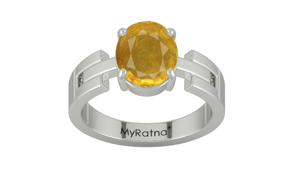 Sterling Silver Thailand Yellow Sapphire Ring Prime Quality (R8)