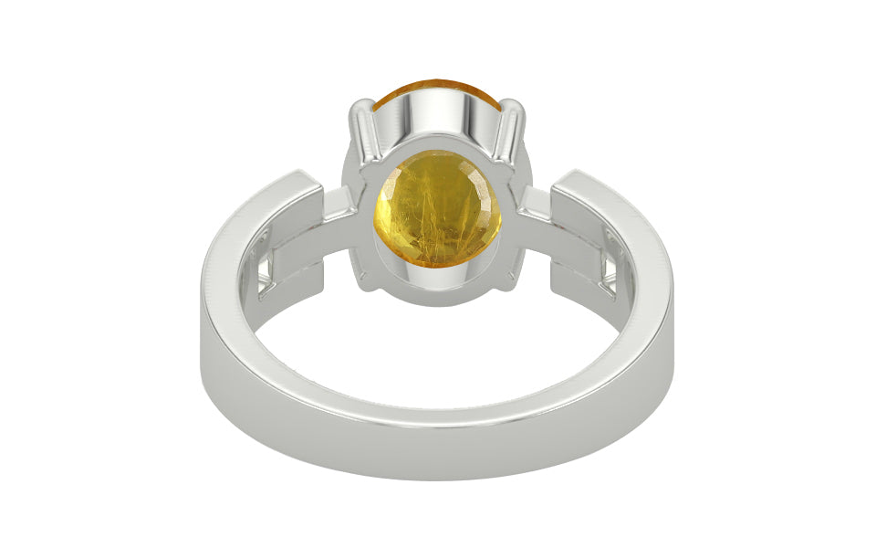 Sterling Silver Thailand Yellow Sapphire Ring Prime Quality (R8)