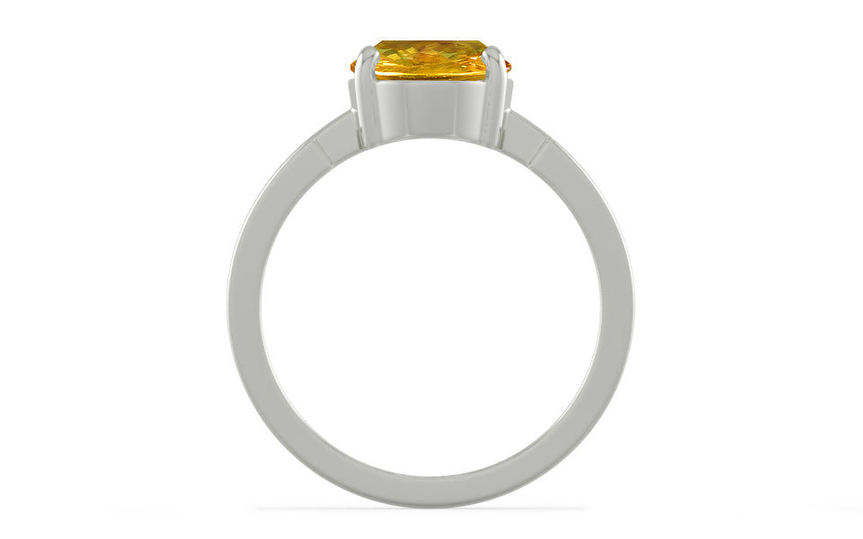 Sterling Silver Thailand Yellow Sapphire Ring Rare Quality (R8)