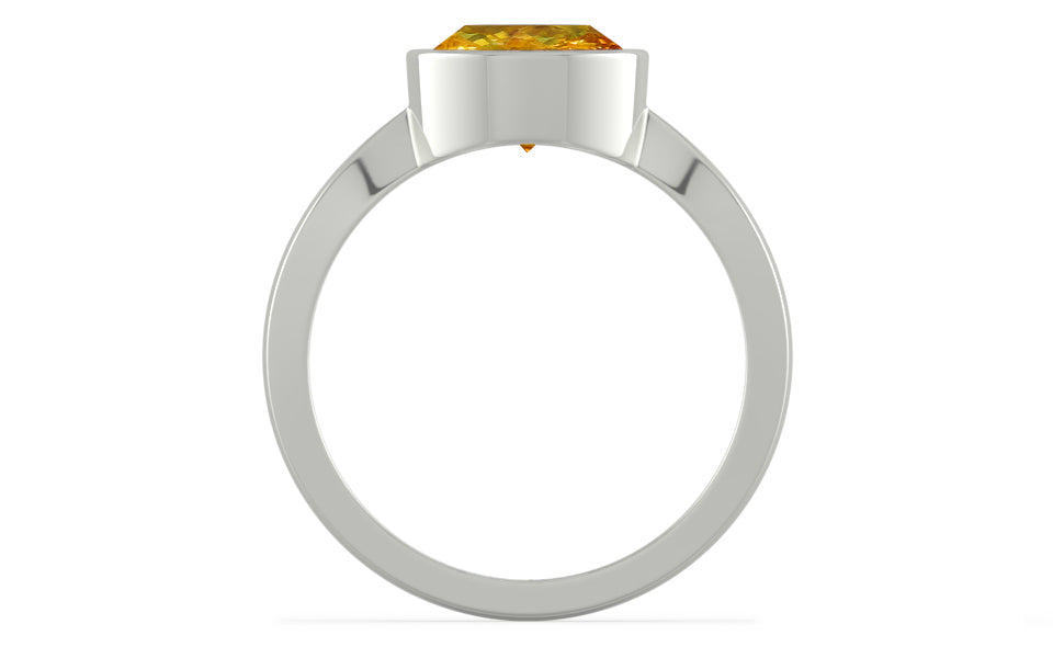 Sterling Silver Thailand Yellow Sapphire Ring Rare Quality (R9)