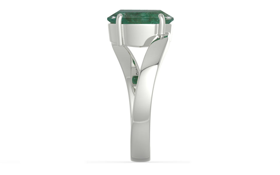 Sterling Silver Zambian Emerald Ring Fine Quality (R2)