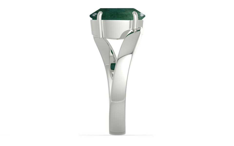 Sterling Silver Zambian Emerald Ring Prime Quality (R2)
