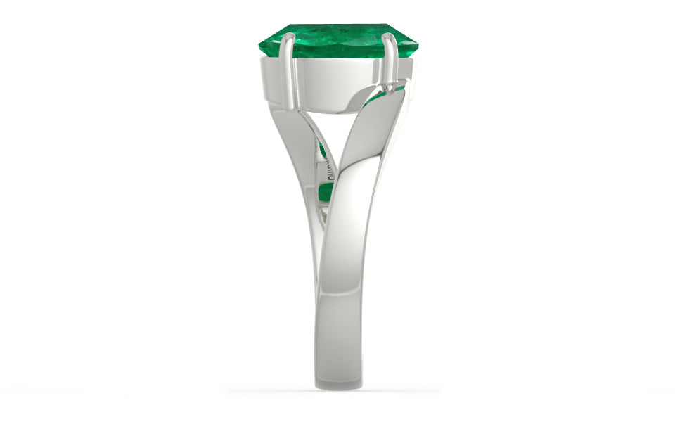 Sterling Silver Zambian Emerald Ring Rare Quality (R2)