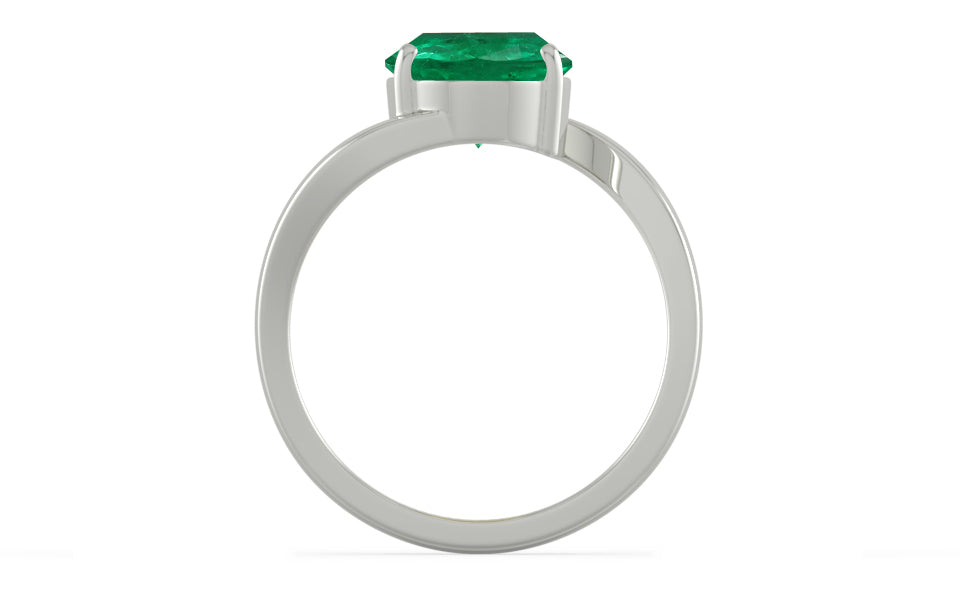 Sterling Silver Zambian Emerald Ring Rare Quality (R2)