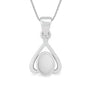 Stunning Sterling Silver Opal Stone Pendant
