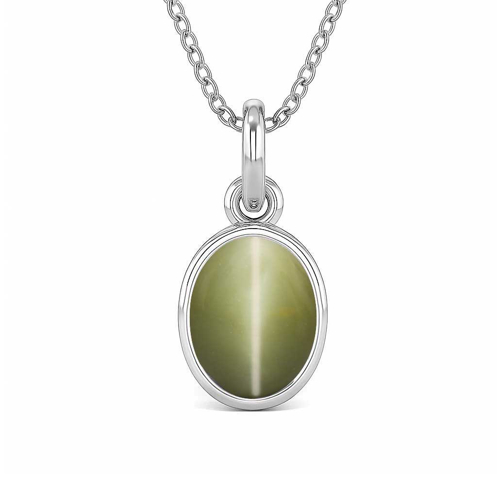 Timeless Sterling Silver Cat's Eye Pendant