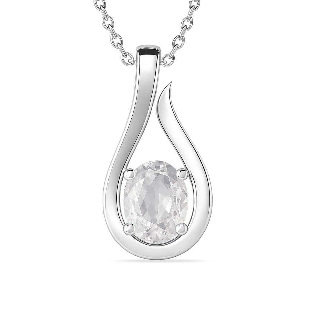 Timeless Sterling Silver Zircon Pendant