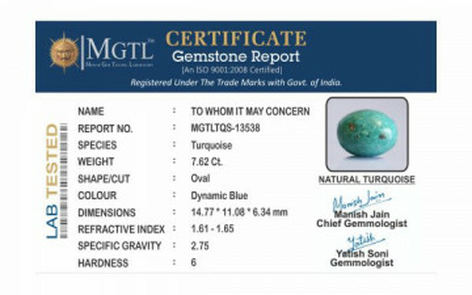 Turquoise - TQS 13538 Prime - Quality