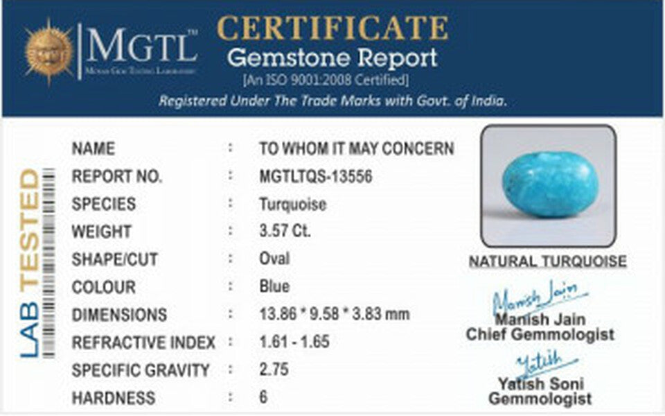 Turquoise - TQS-13556 (Prime - Quality)