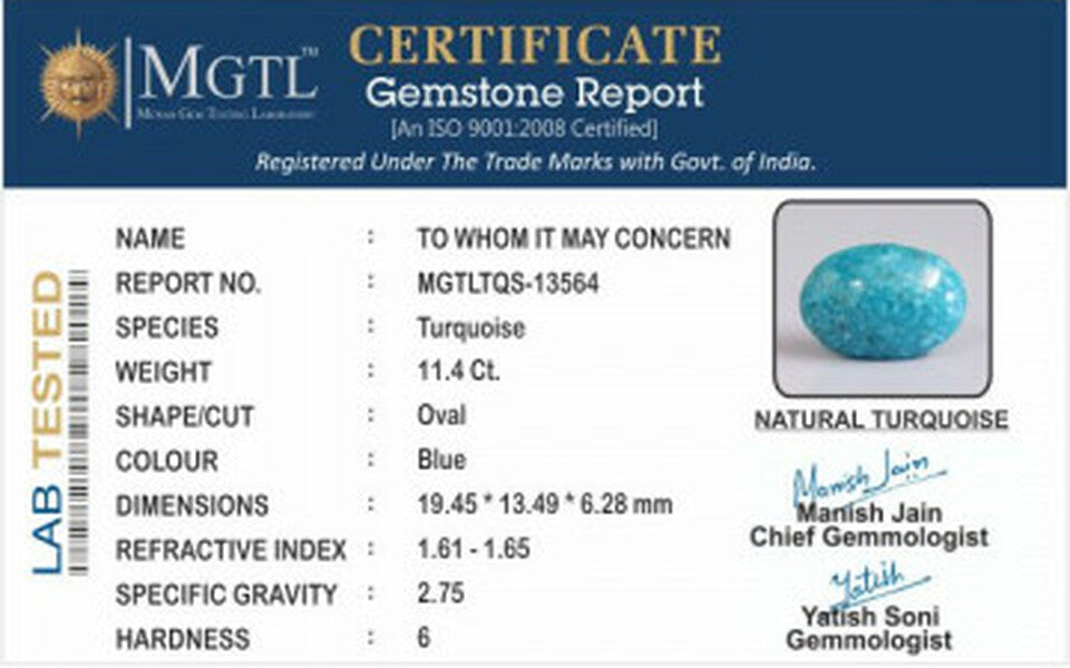 Turquoise - TQS 13564 Prime - Quality