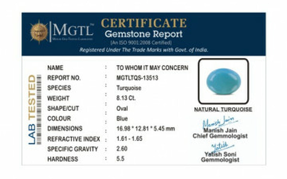 Turquoise - TQS 13513 Limited - Quality