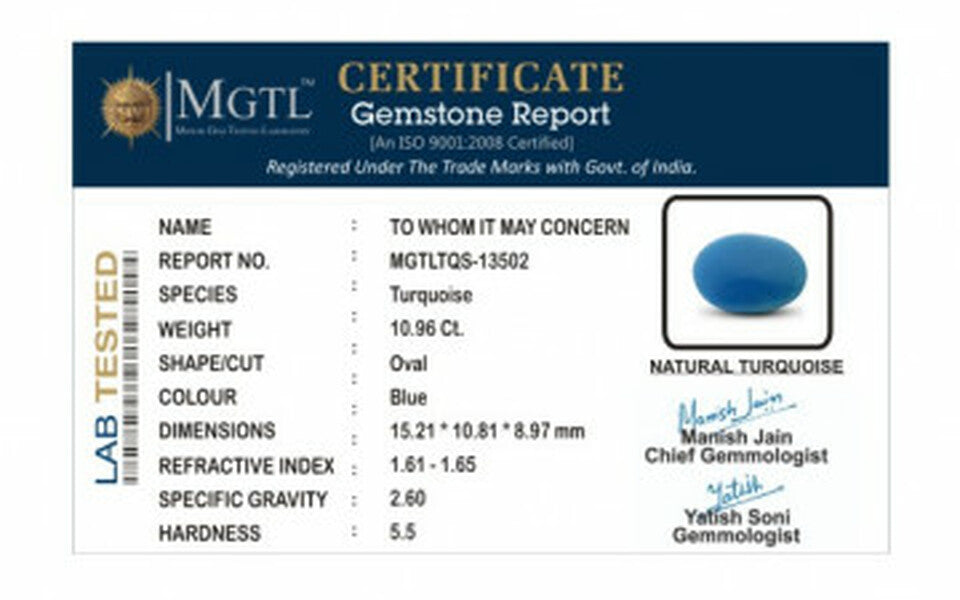 Turquoise - TQS 13502 Prime - Quality