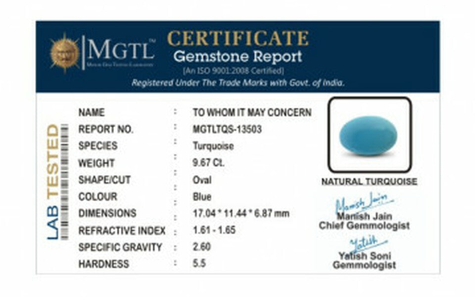 Turquoise - TQS 13503 Prime - Quality