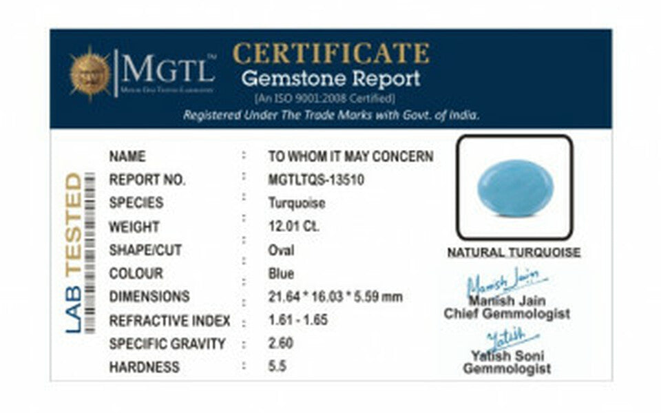 Turquoise - TQS 13510 Limited - Quality