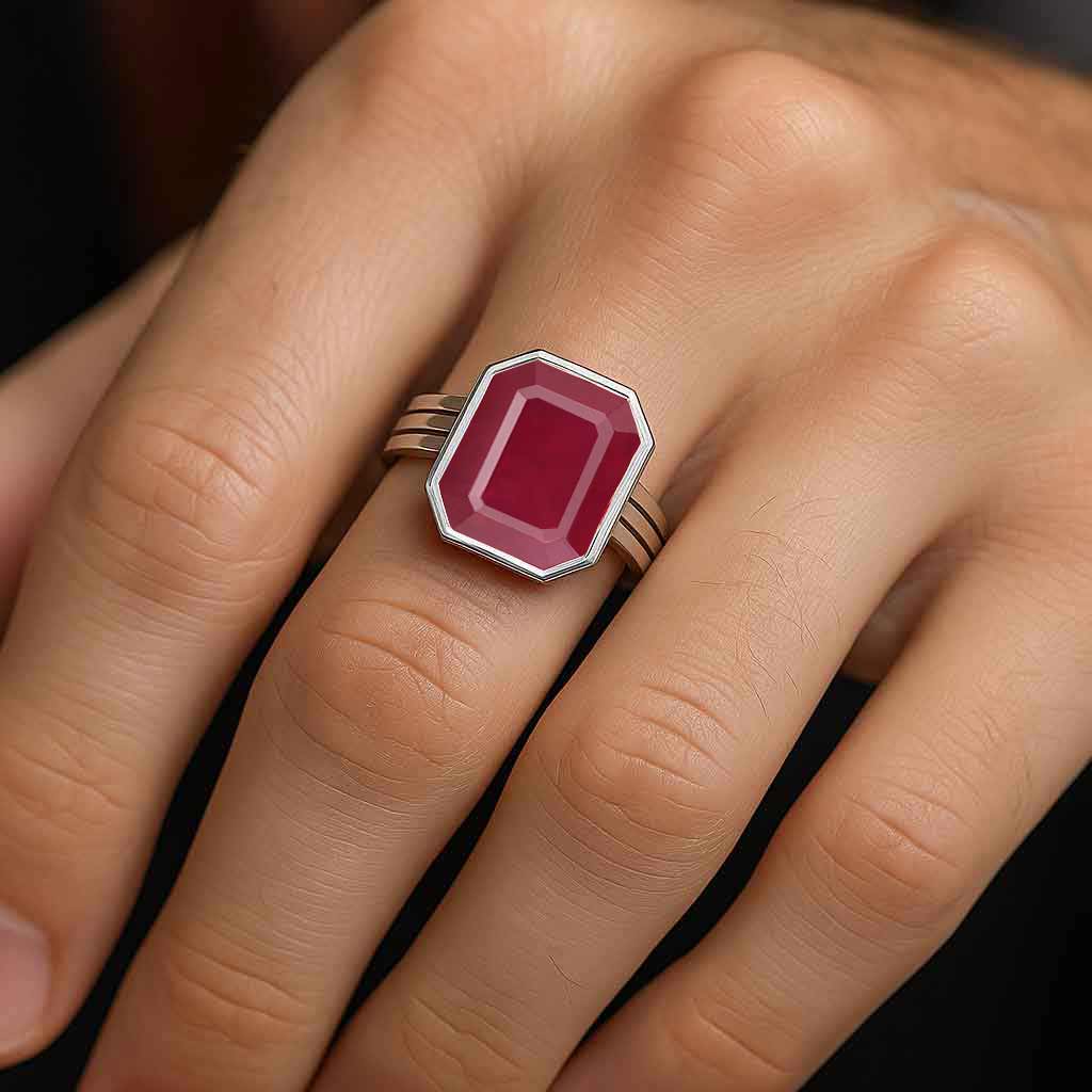 Vintage 925 Sterling Silver Ruby Women’s Ring