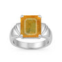Vintage 925 Sterling Silver Yellow Sapphire Men’s Ring