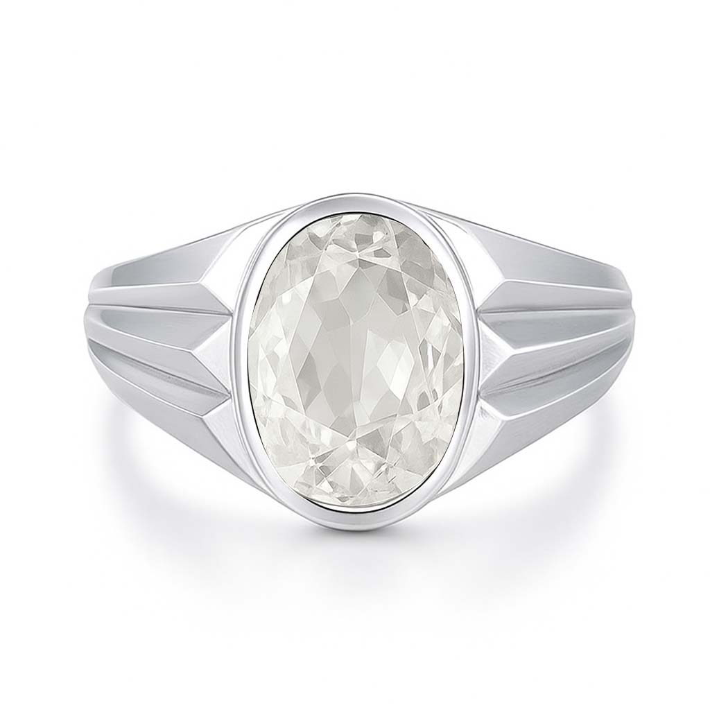 Vintage Sterling Silver Zircon Men’s Ring