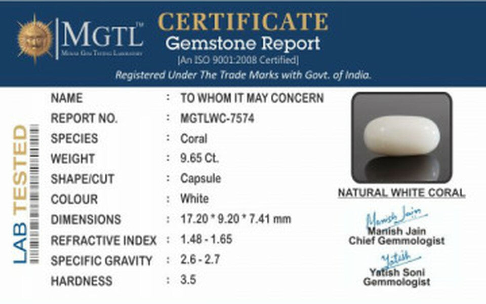 White Coral - WC 7574 (Origin-Italian) Prime - Quality