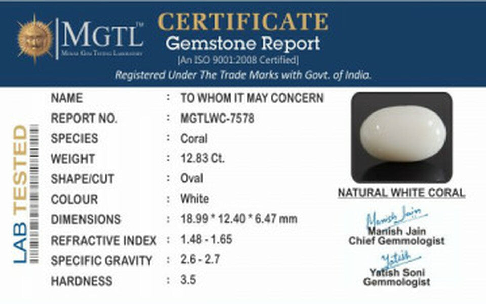 White Coral - WC 7578 (Origin-Italian) Prime - Quality