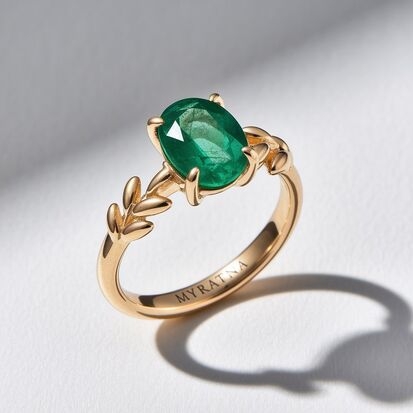 latest panna ring design for women | buy emerald stone ring online
