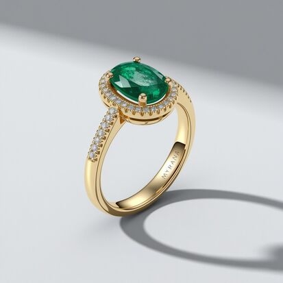 latest panna ring design for women | buy emerald stone ring online