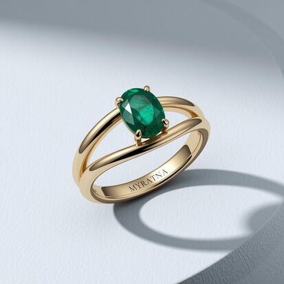 latest panna ring design for women | buy emerald stone ring online