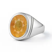 Yellow Sapphire Ring for Men