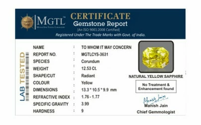Yellow Sapphire - CYS 3631 (Origin - Ceylon) Limited -Quality
