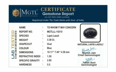 Lapis Lazuli - LL 15510 Prime - Quality