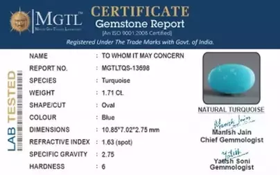 Arizona Turquoise - 1.71 Carat Rare Quality TQS-13698