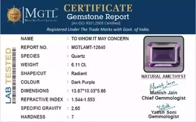 African Amethyst - 6.11 Carat Rare Quality AMT-12640