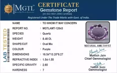 Brazilian Amethyst - 8.48 Carat Limited Quality AMT-12643