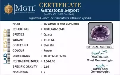 Siberian Amethyst - 11.11 Carat Rare Quality AMT-12648